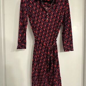 Donna Morgan Print Long Sleeve Shirtdress Dress